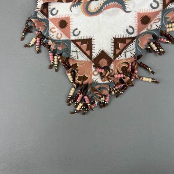 Handmade Beaded western Native American Bandanna. - Picture 3 of 3